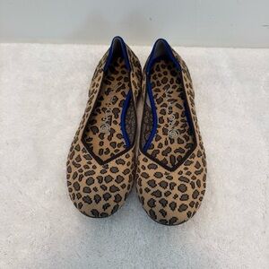 Rothy’s The Flat Round Toe Shoes in Retired Cheetah Print size 7/5